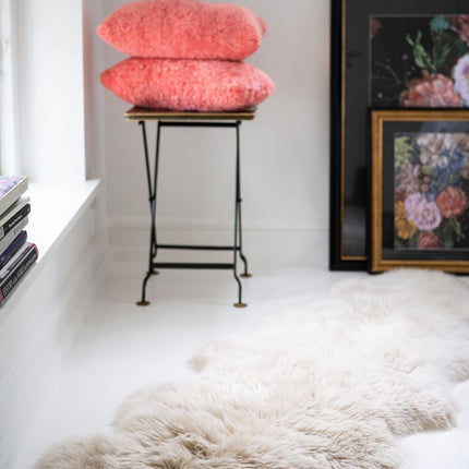 Fårskinnsfäll | Dubbel | Lång lugg | 170x60 cm Beige