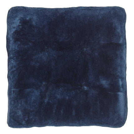 Moccasin-stolsöverdrag | Kalvläder med baksida Marinblå