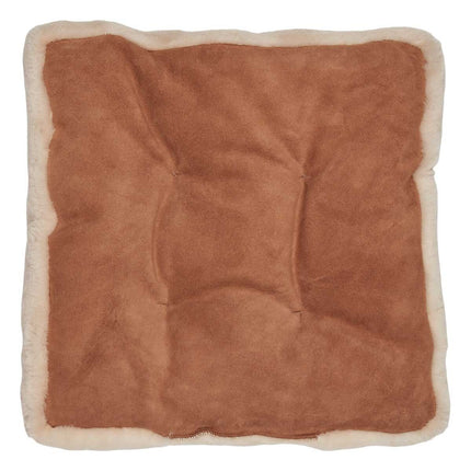 Moccasin-stolsöverdrag | Kalvläder med baksida Kastanj