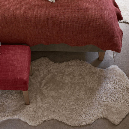  Dubbel Fårskinn | Kort ull | 170x60 cm Beige