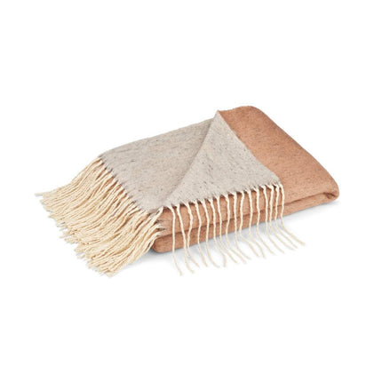 Ullpläd | Mohair mix | 130x170 cm Rost / Grå