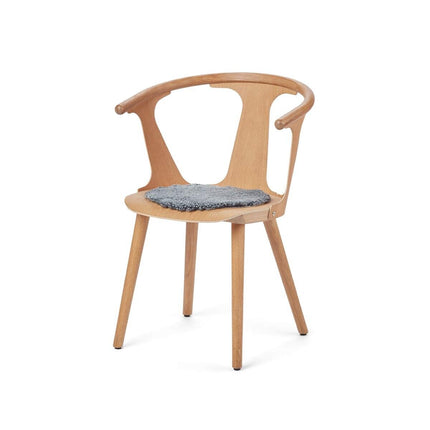 Stolsdyna | Fårskinn | Korthårig | D34 cm Grå