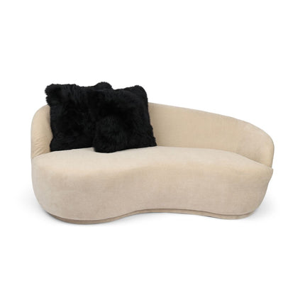 Fårskinnskudde | Lång ull | Utan fyllning | 50x50 cm Svart