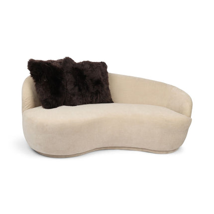 Fårskinnskudde | Lång ull | Utan fyllning | 50x50 cm Choklad