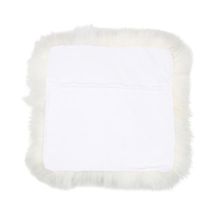 Fårskinnskudde | Lång ull | Utan fyllning | 40x40 cm Vit