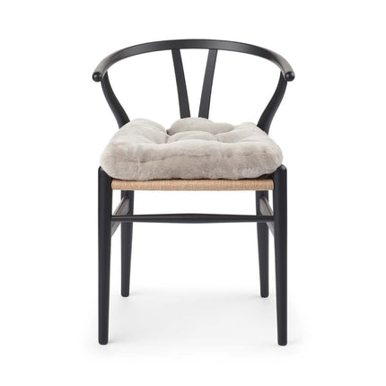 Moccasin-stolsöverdrag | Kalvläder med baksida Silvergrå