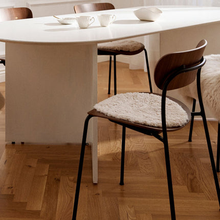 Stolsdyna | Fårskinn | Korthårig | D34 cm Beige