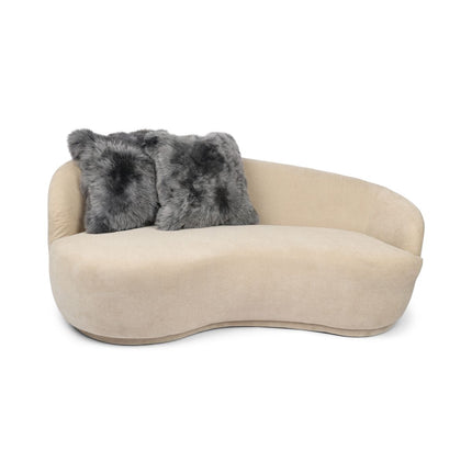 Fårskinnskudde | Lång ull | Utan fyllning | 50x50 cm Mörkgrå