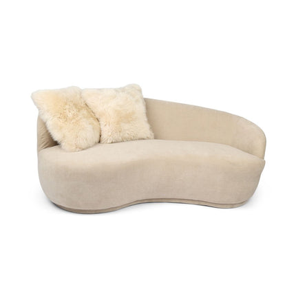 Fårskinnskudde | Lång ull | Utan fyllning | 50x50 cm Beige