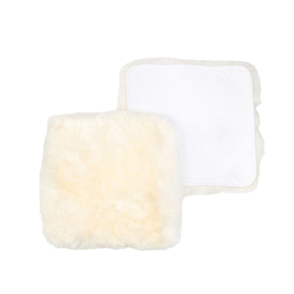 Stolsdyna | Långhårig | Nya Zeeland | Tygbaksida | 40x40 cm Vit