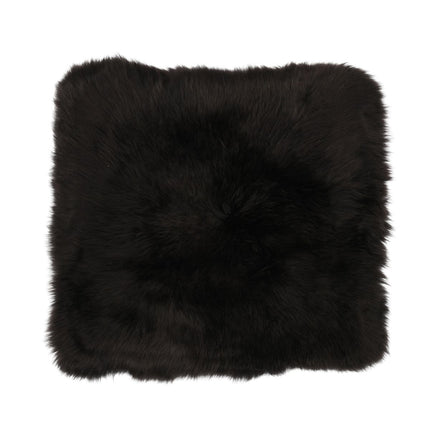 Stolsdyna | Långhårig | Nya Zeeland | Tygbaksida | 40x40 cm Choklad