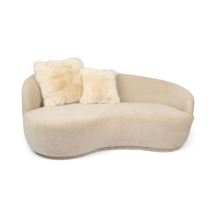 Fårskinnskudde | Lång ull | Utan fyllning | 50x50 cm Beige