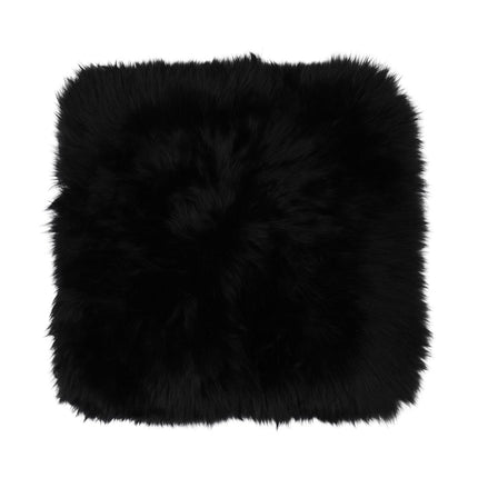 Fårskinnskudde | Lång ull | Utan fyllning | 40x40 cm Svart