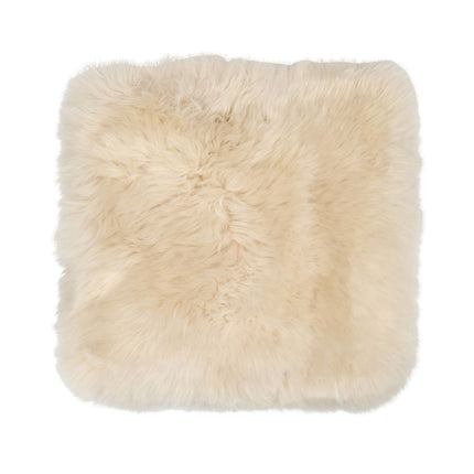 Stolsdyna | Långhårig | Nya Zeeland | Tygbaksida | 40x40 cm Beige