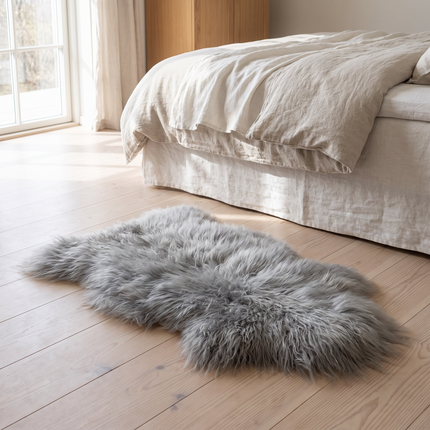 Isländskt fårskinn | Infärgat | 100 + cm Silver