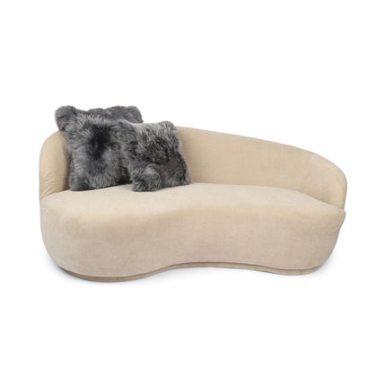 Fårskinnskudde | Lång ull | Utan fyllning | 50x50 cm Mörkgrå