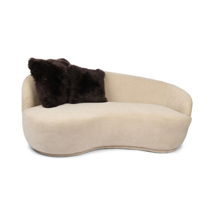 Fårskinnskudde | Lång ull | Utan fyllning | 50x50 cm Choklad