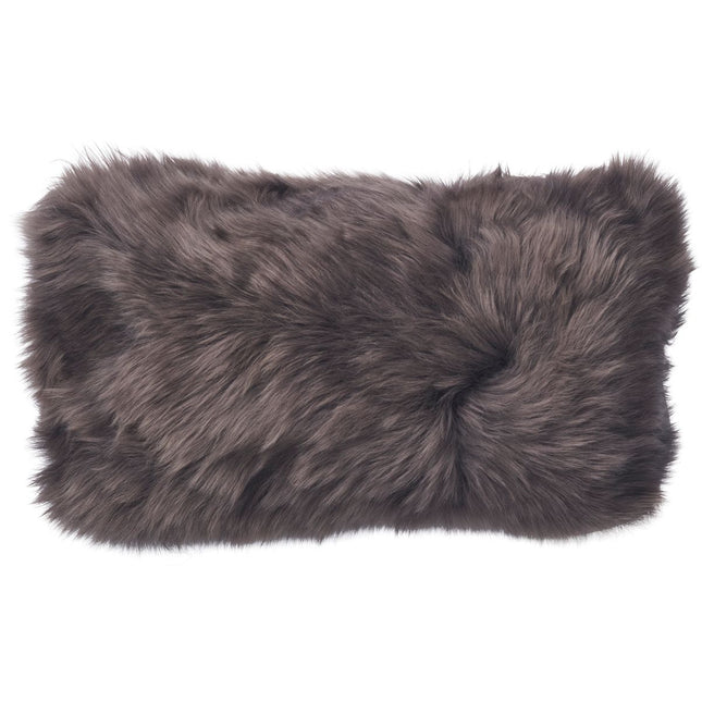 Fårskinnskudde | Lång lugg | 25x50 cm Valnöt
