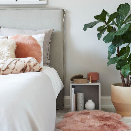 Fårskinnsfäll | Dubbel | Lång lugg | 170x60 cm Rosa