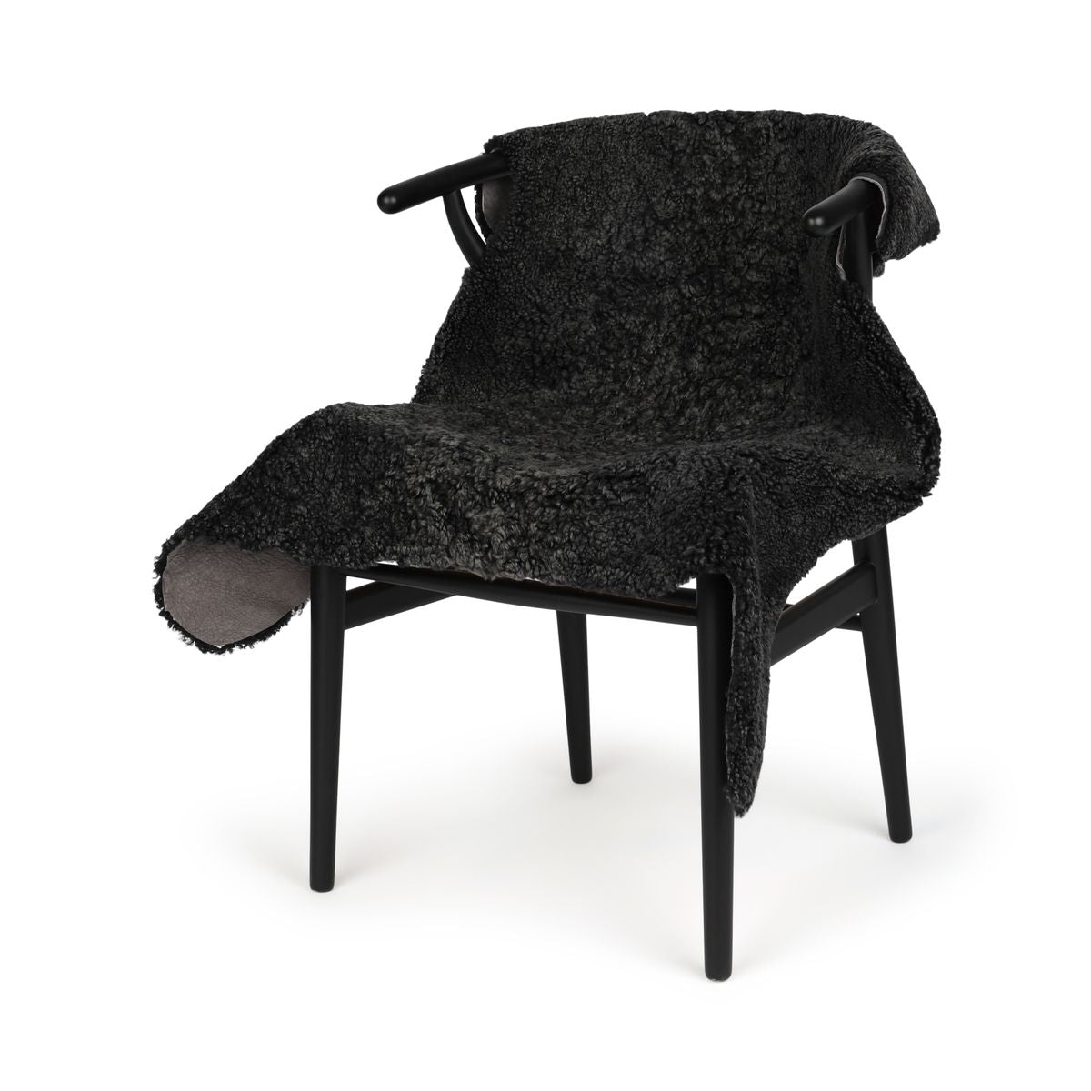 Premium Jumbo fårskinn | Korthårigt | Mörkgrått | 95x65 cm