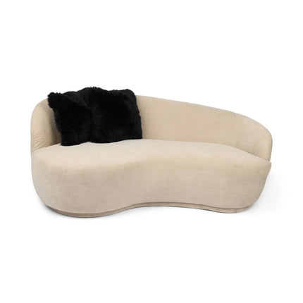 Fårskinnskudde | Lång ull | Utan fyllning | 40x40 cm Svart