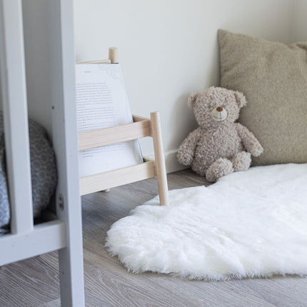 Lammskinn/fårskinn till barnvagn & bebisar | 95 cm Vit