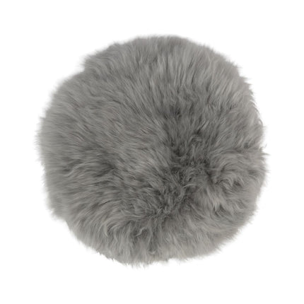 Stolsdyna | Rund | Fårskinn | D34 cm Ljusgrå 