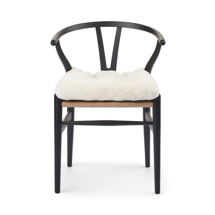 Moccasin-stolsöverdrag | Kalvläder med baksida Vit