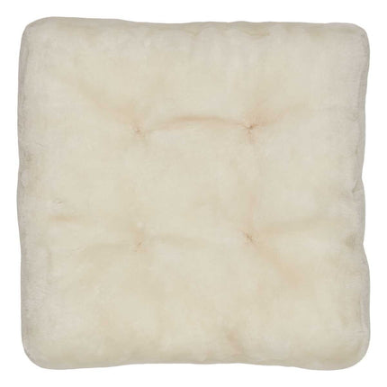 Moccasin-stolsöverdrag | Kalvläder med baksida Vit