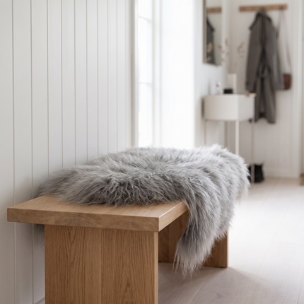 Isländskt fårskinn | Infärgat | 100 + cm Silver