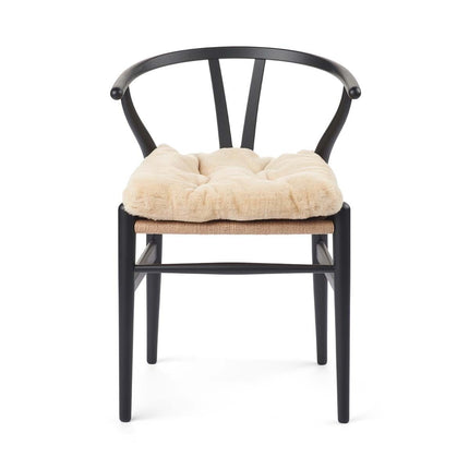 Moccasin-stolsöverdrag | Kalvläder med baksida Naturligt