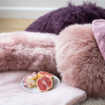 Ullpläd | Mohair mix | 130x170 cm Ljusrosa